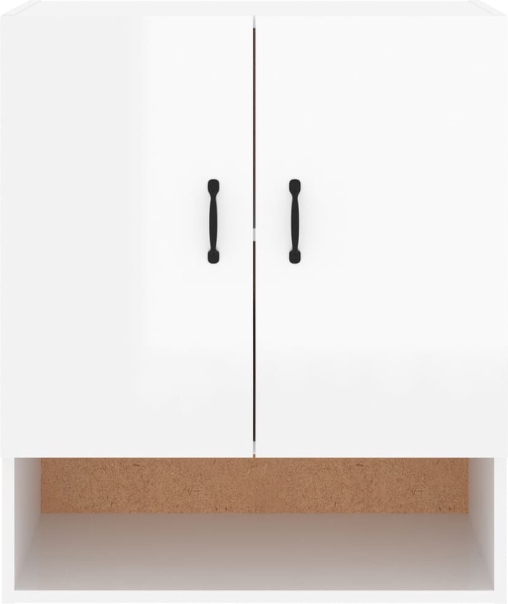 Vidaxl Wandkast 60x31x70 Cm Bewerkt Hout Hoogglans Wit