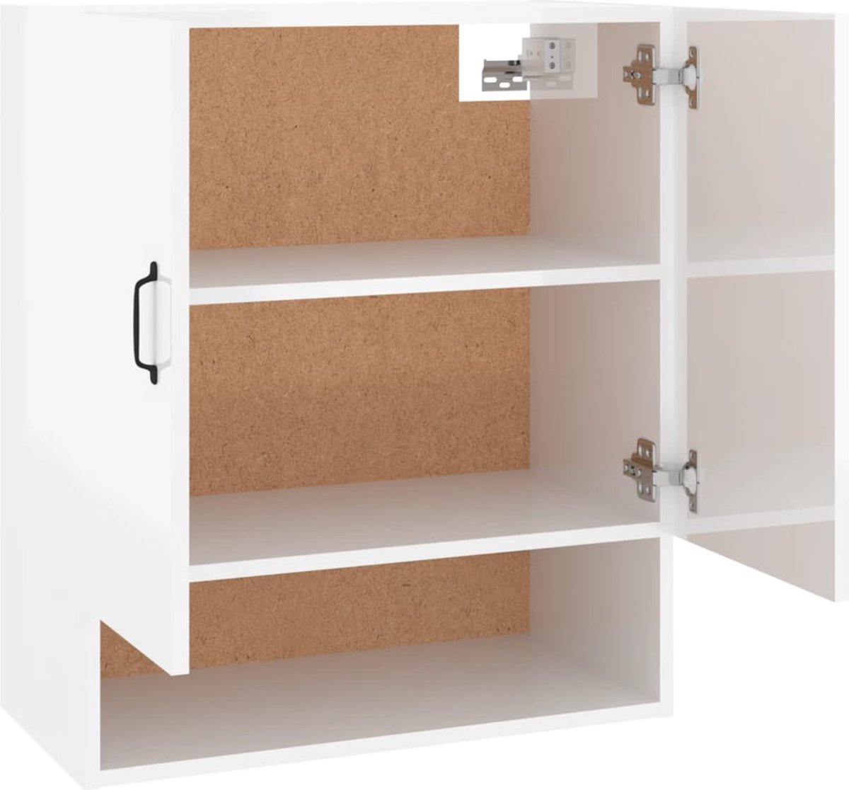 Vidaxl Wandkast 60x31x70 Cm Bewerkt Hout Hoogglans Wit
