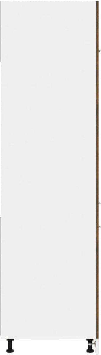 Vidaxl Koelkastkast 60x57x207 Cm Bewerkt Hout Gerookt Eikenkleurig - Bruin