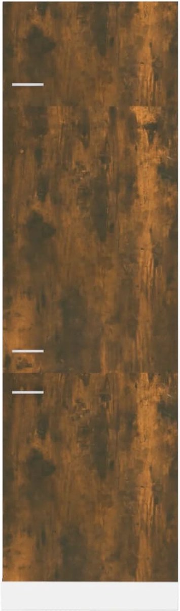 Vidaxl Koelkastkast 60x57x207 Cm Bewerkt Hout Gerookt Eikenkleurig - Bruin