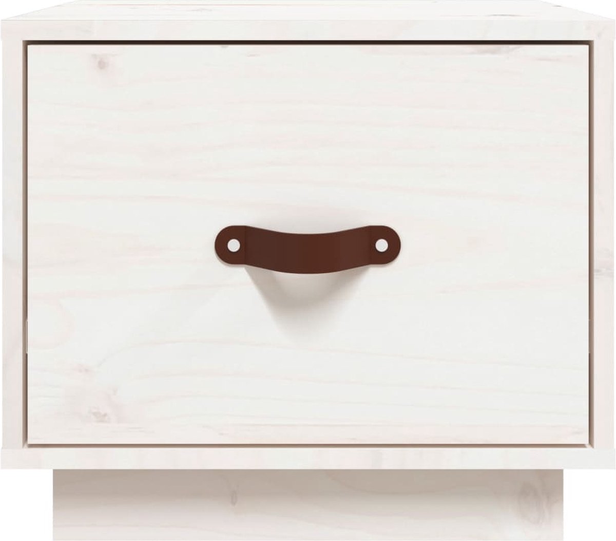 Vidaxl Nachtkastjes 2 St 40x34x35 Cm Massief Grenenhout Wit