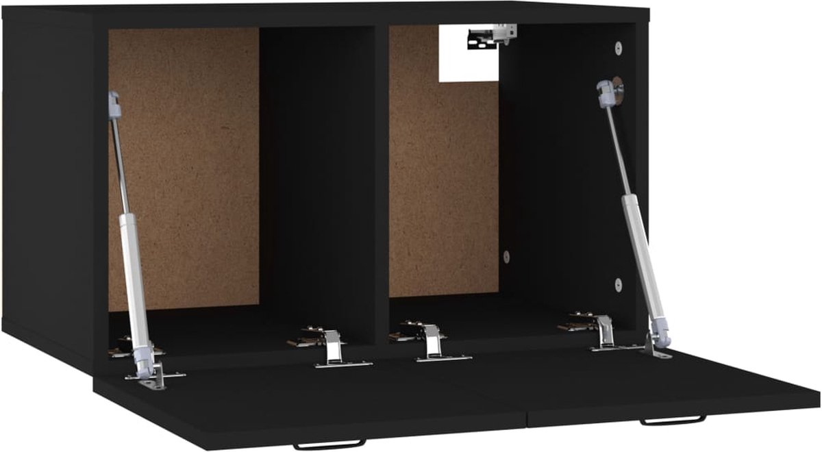 Vidaxl Wandkast 60x36,5x35 Cm Bewerkt Hout - Zwart