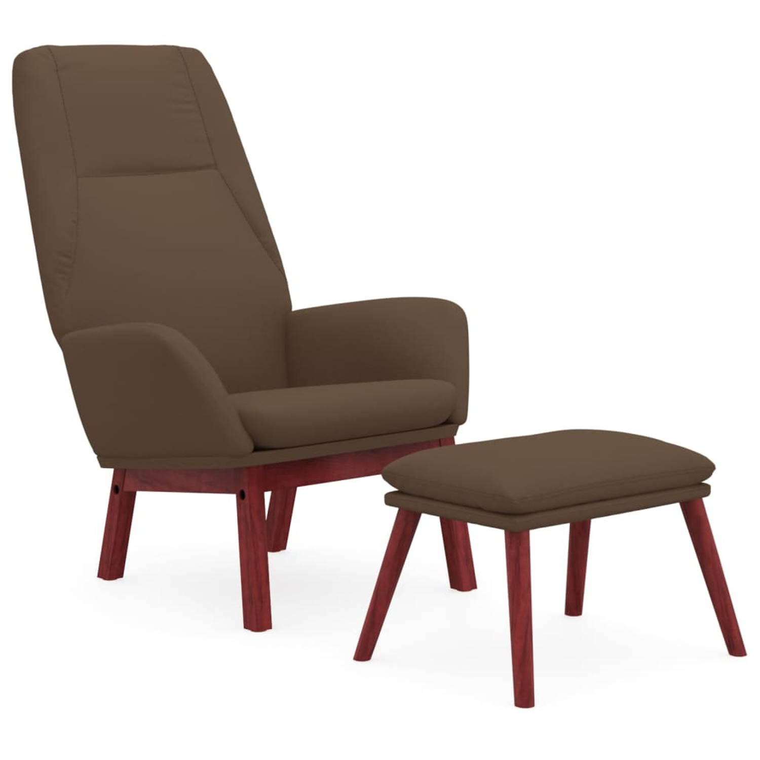 Vidaxl Relaxstoel Met Voetenbank Stof Taupe