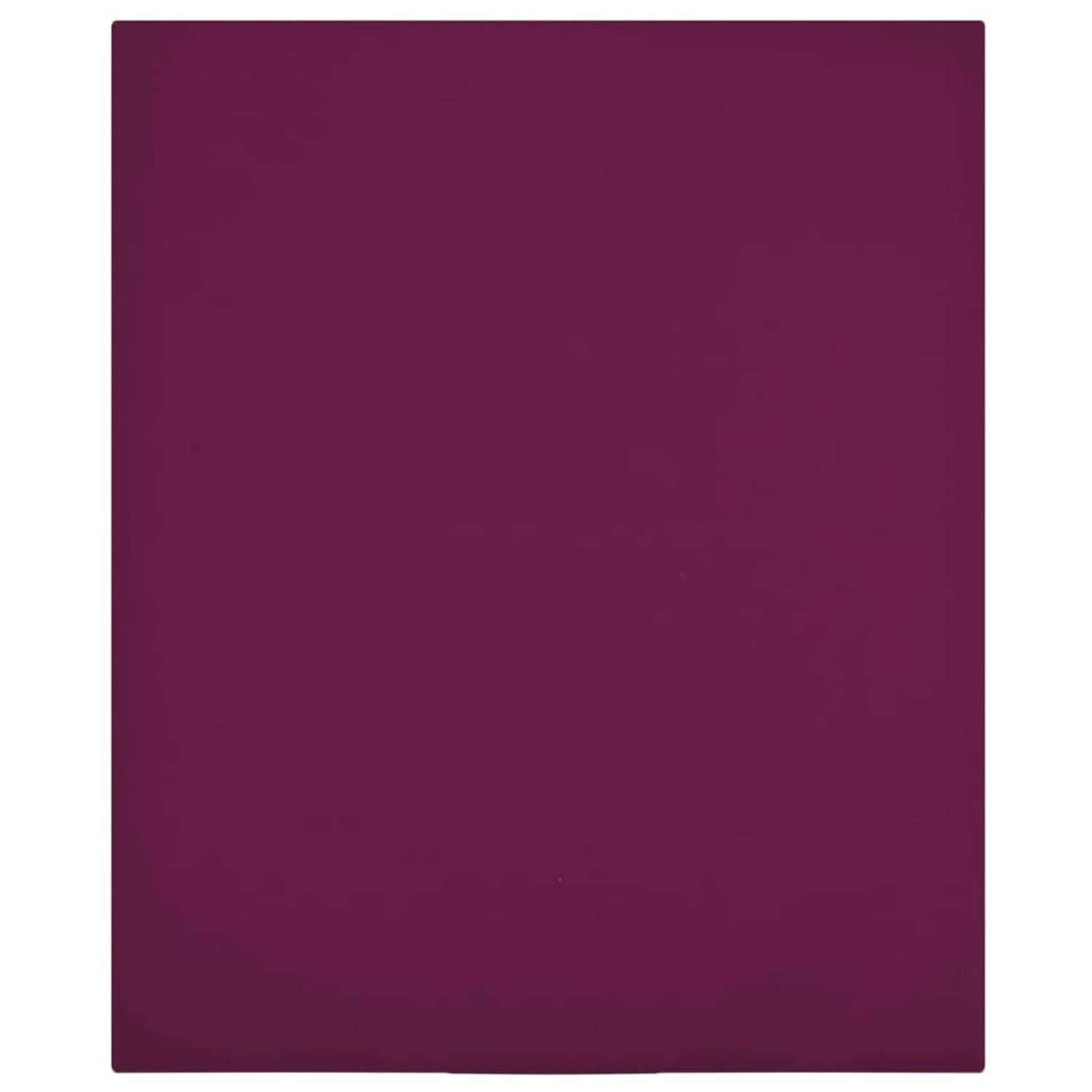 Vidaxl Hoeslaken Jersey 180x200 Cm Katoen Bordeaux - Rood