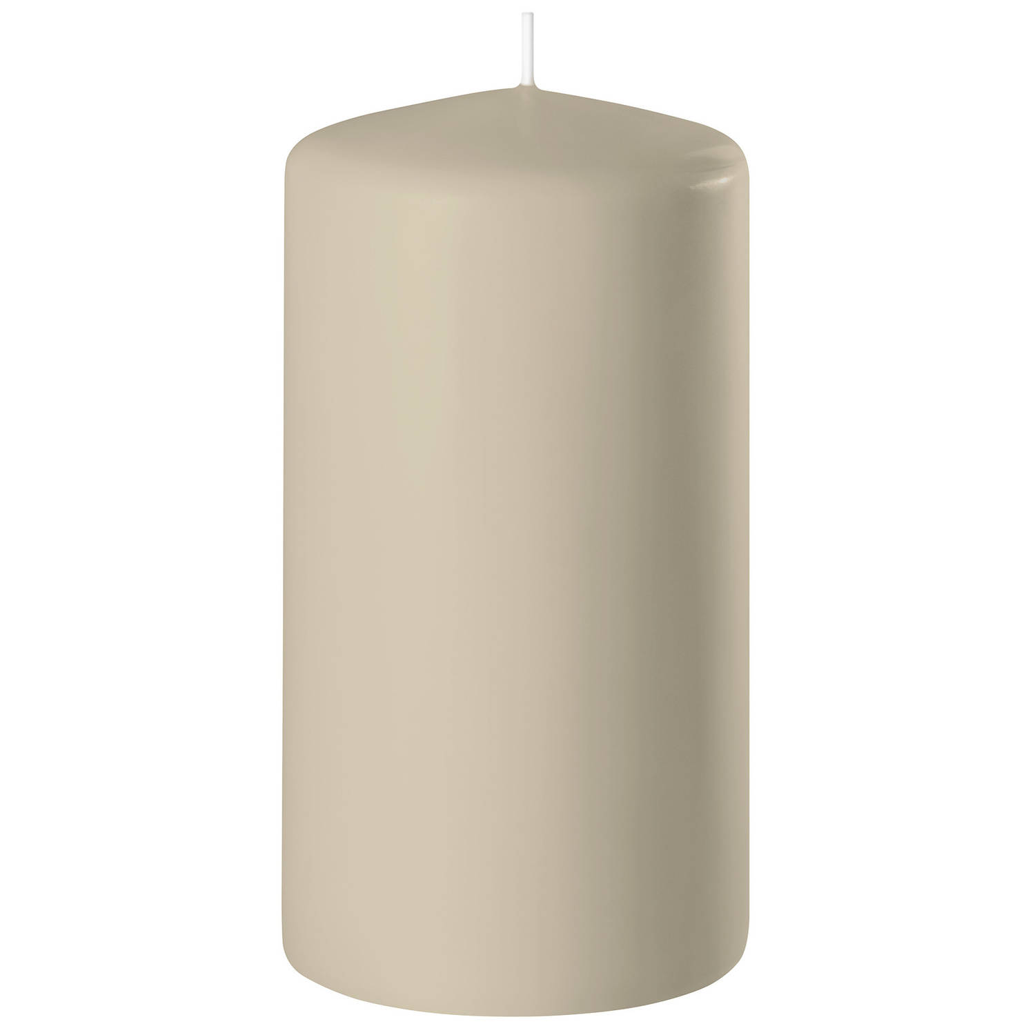 Enlightening Candles 1x Cilinderkaars/stompkaars 6 X 8 Cm 27 Branduren - Stompkaarsen - Beige