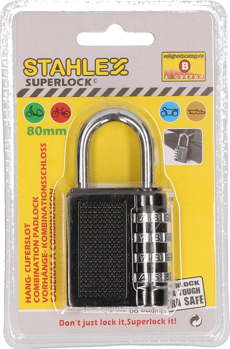 Hangslot/cijferslot Met 10x Stuks Sleutellabels - Hangsloten