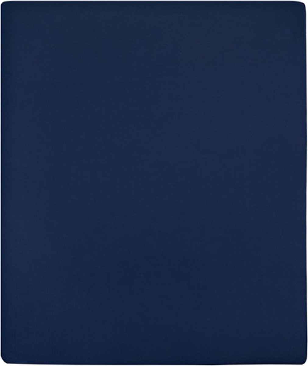 Vidaxl Hoeslaken Jersey 140x200 Cm Katoen Marine - Blauw