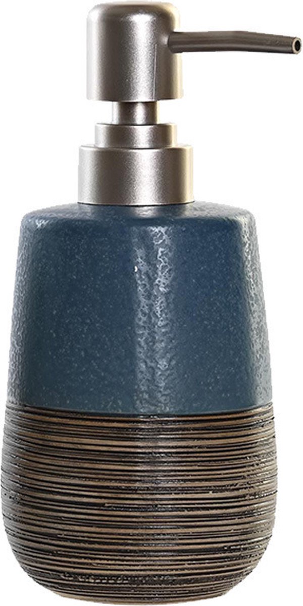 Items Badkamer Accessoires Setje Drinkbeker En Zeeppompje 16 Cm - Zeeppompjes - Blauw