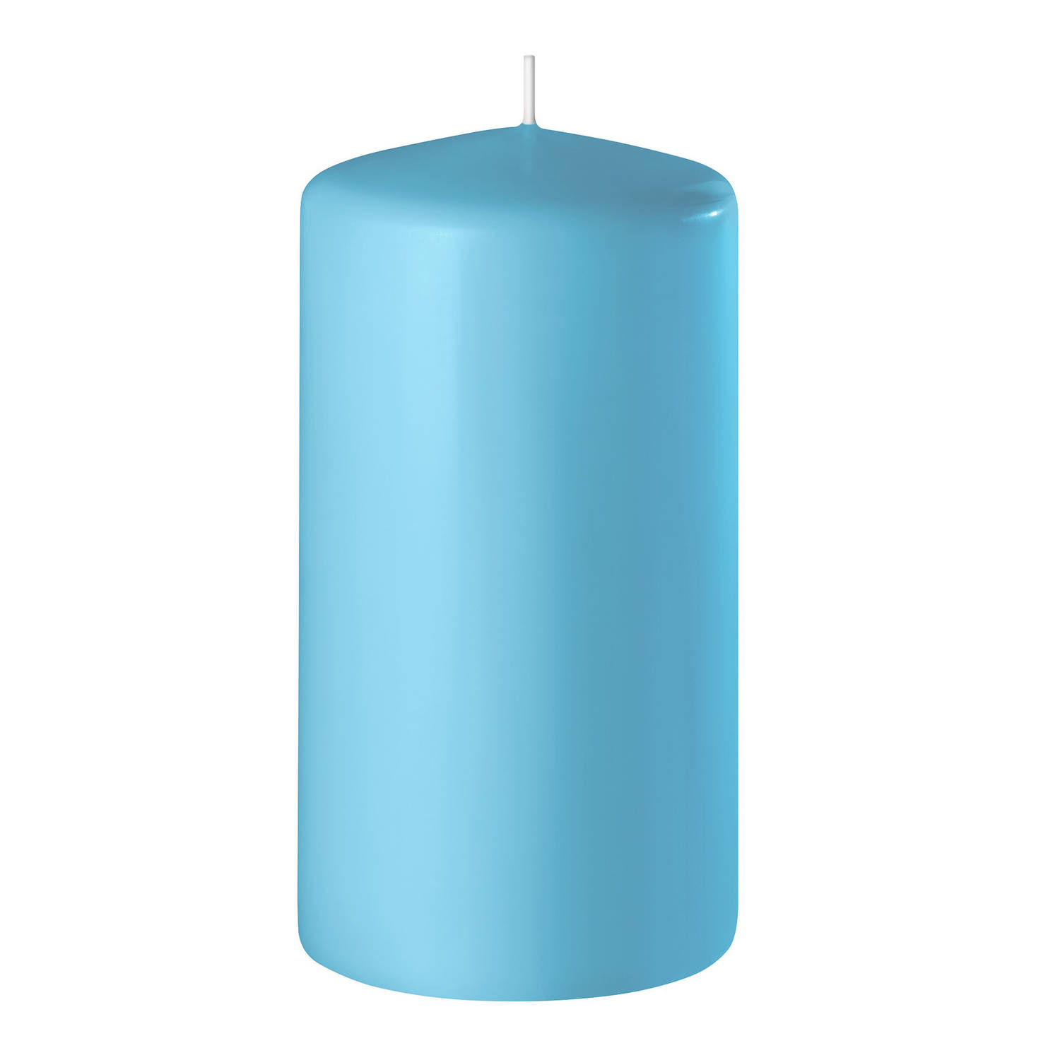 Enlightening Candles 1x Cilinderkaars/stompkaars 6 X 8 Cm 27 Branduren - Stompkaarsen - Turquoise