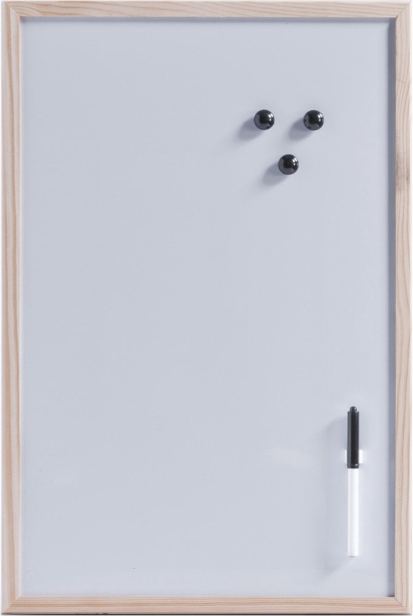 Zeller Magnetisch Whiteboard/memobord Met Wisser 40 X 60 Cm - Whiteboards