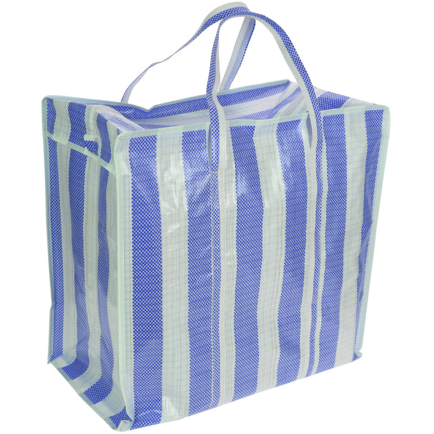 Bell Dekens En Kussens Opbergtas Wit/ 55 X 55 X 30 Cm - Shoppers - Blauw