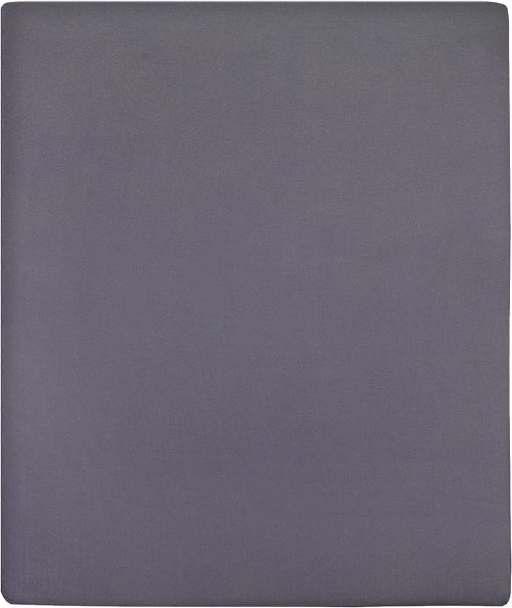 Vidaxl Hoeslakens 2 St Jersey 160x200 Cm Katoen - Grijs