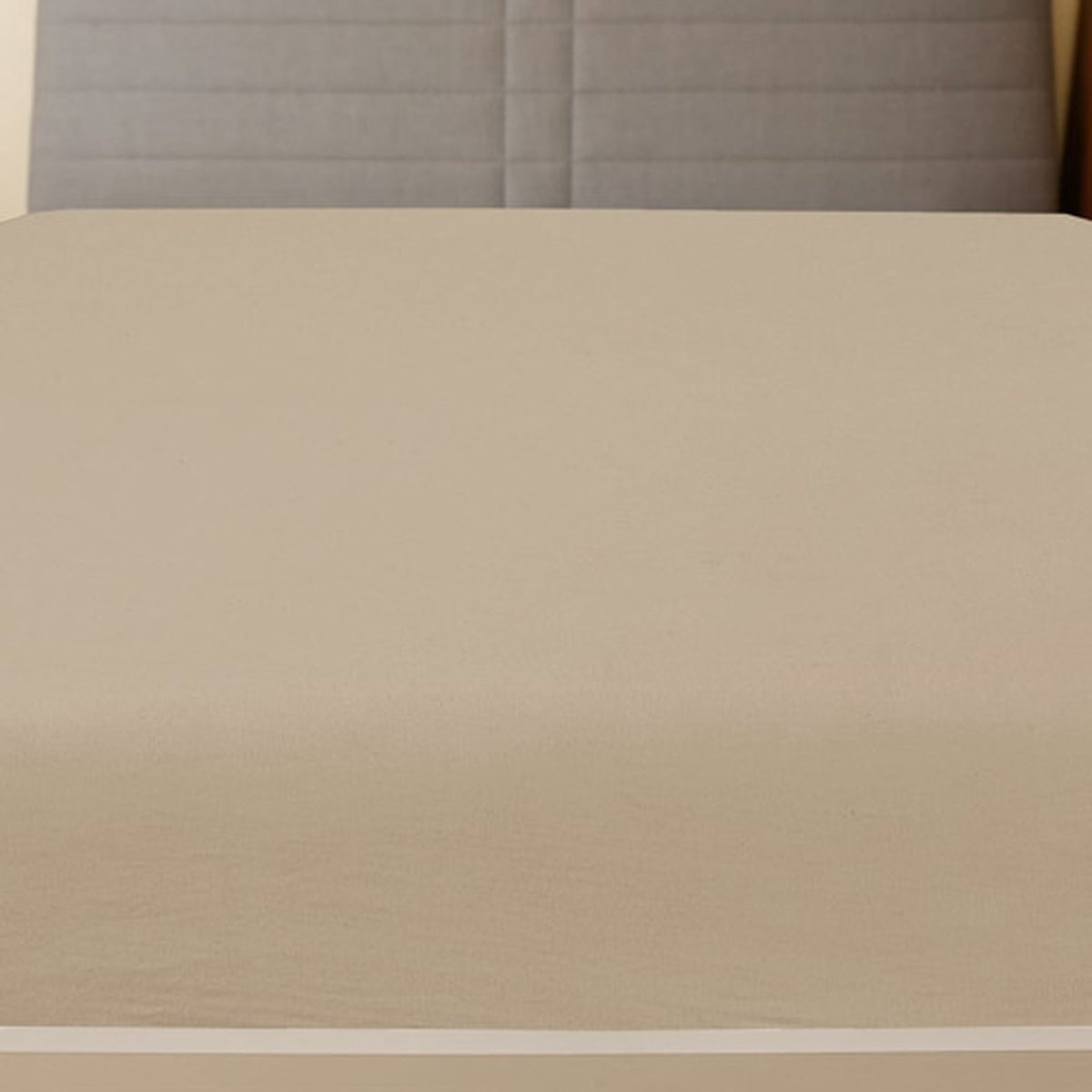 Vidaxl Hoeslaken Jersey 140x200 Cm Katoen Taupe - Grijs