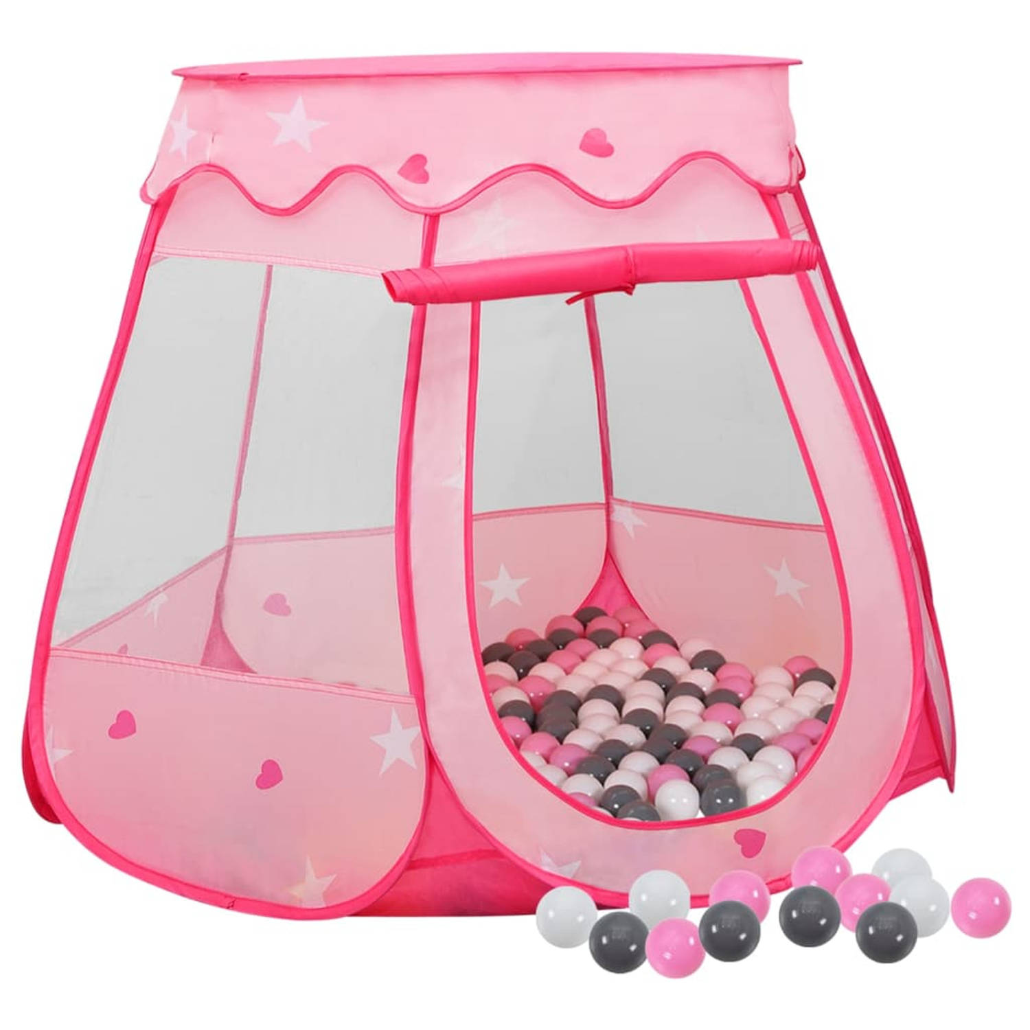 Vidaxl Kinderspeeltent Met 250 Ballen 102x102x82 Cm - Roze