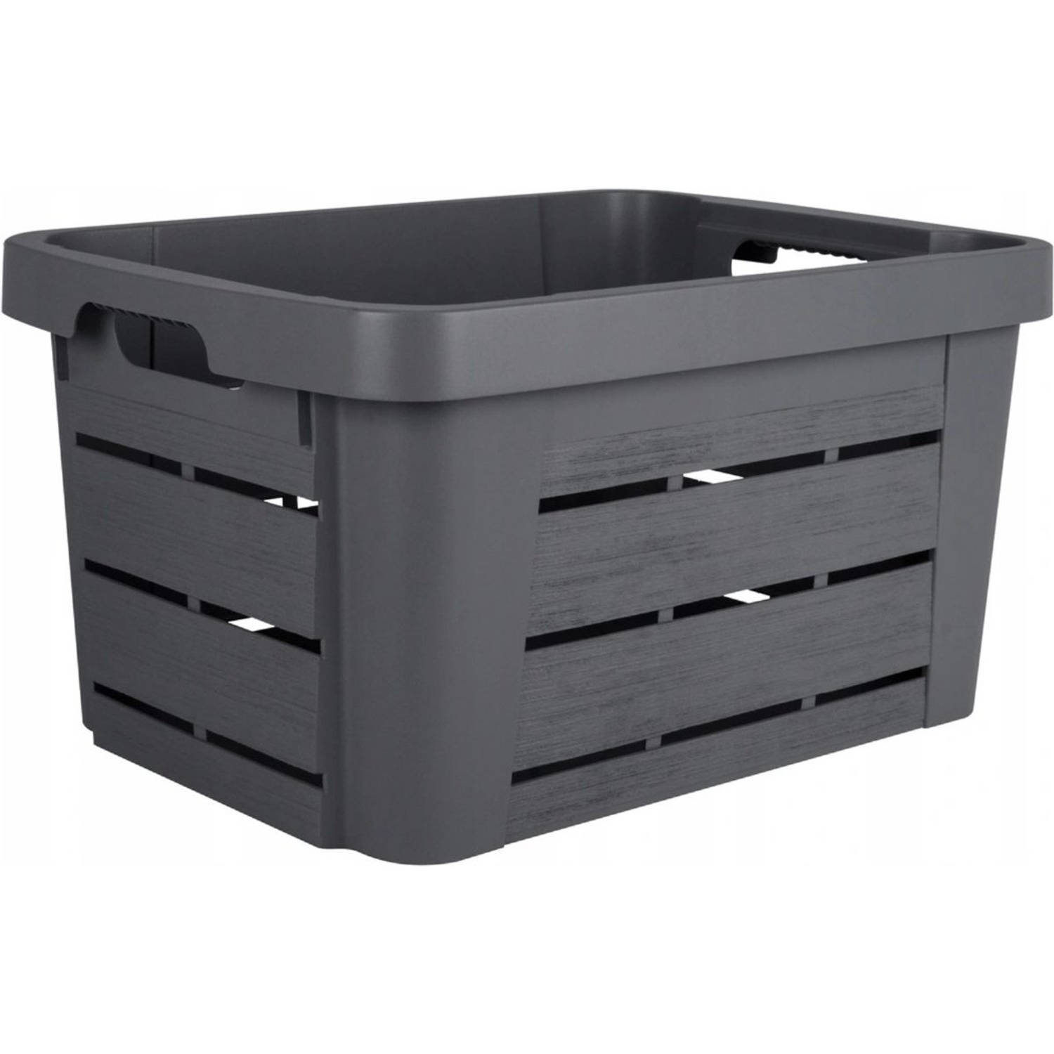 Eda Opbergbox Antraciet 25 Liter 55 X 39 X 16,5 Cm - Grijs