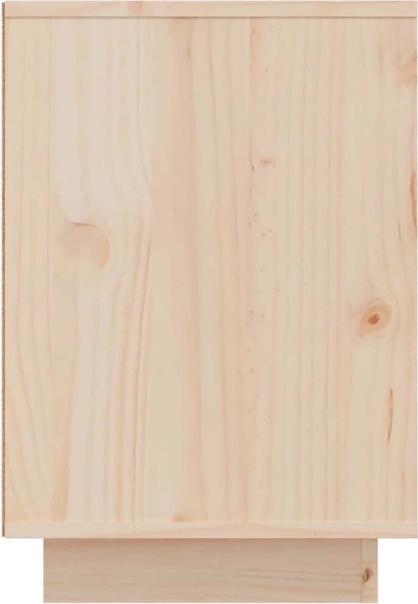 Vidaxl Nachtkastjes 2 St 50x34x50 Cm Massief Grenenhout - Bruin