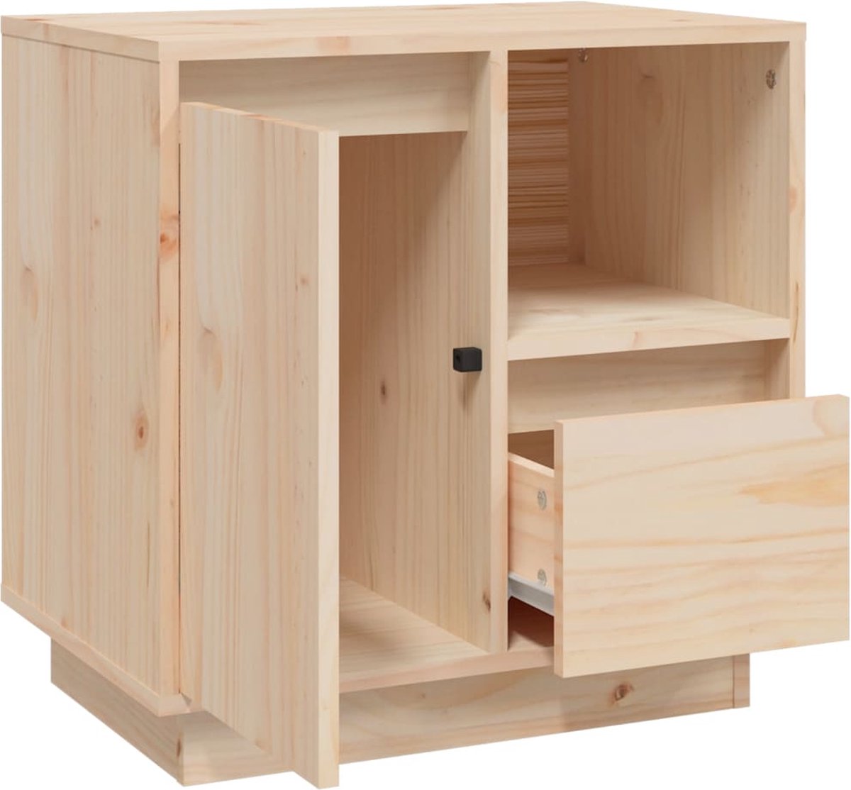 Vidaxl Nachtkastjes 2 St 50x34x50 Cm Massief Grenenhout - Bruin