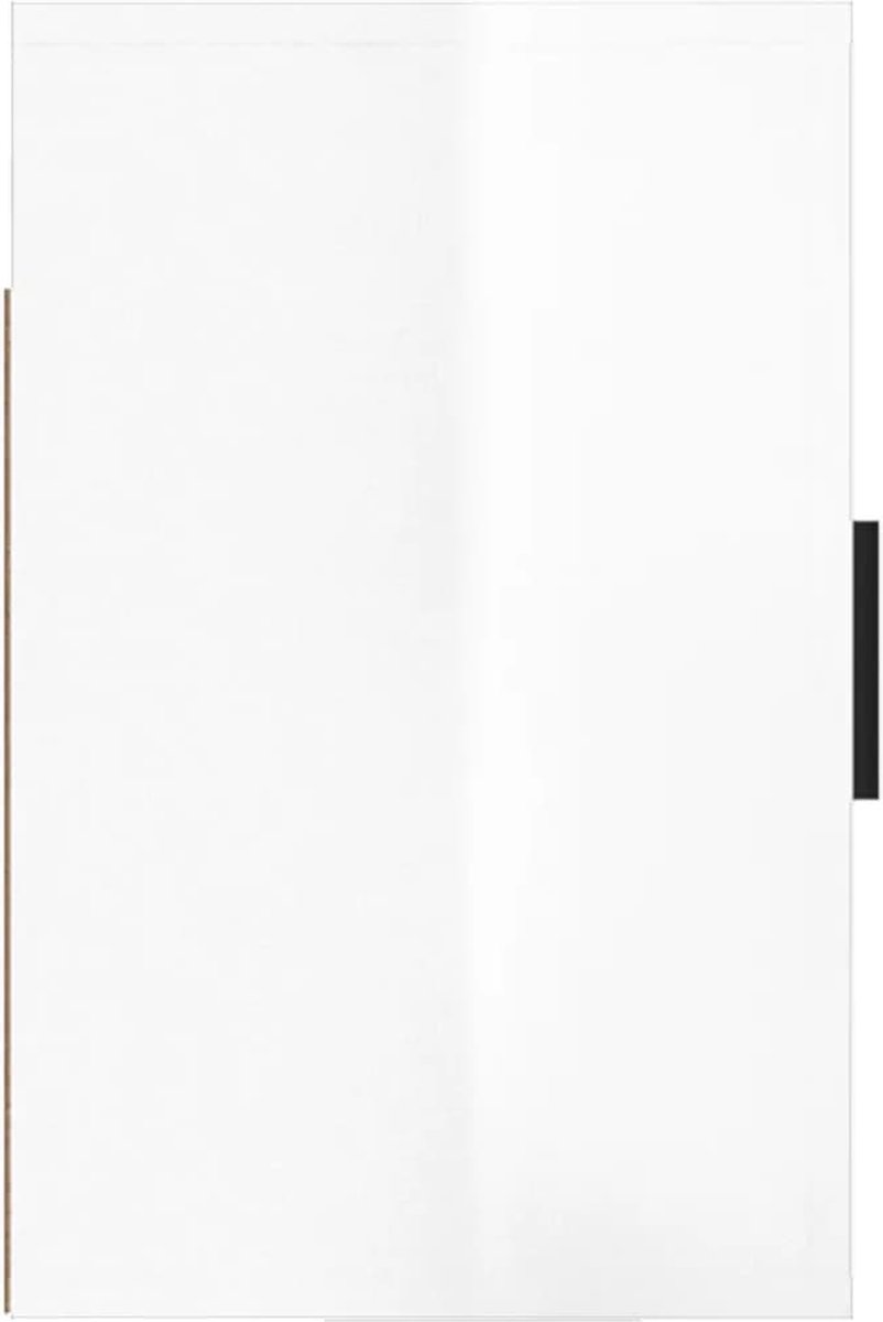 Vidaxl Nachtkastje Wandgemonteerd 50x30x47 Cm Hoogglans Wit