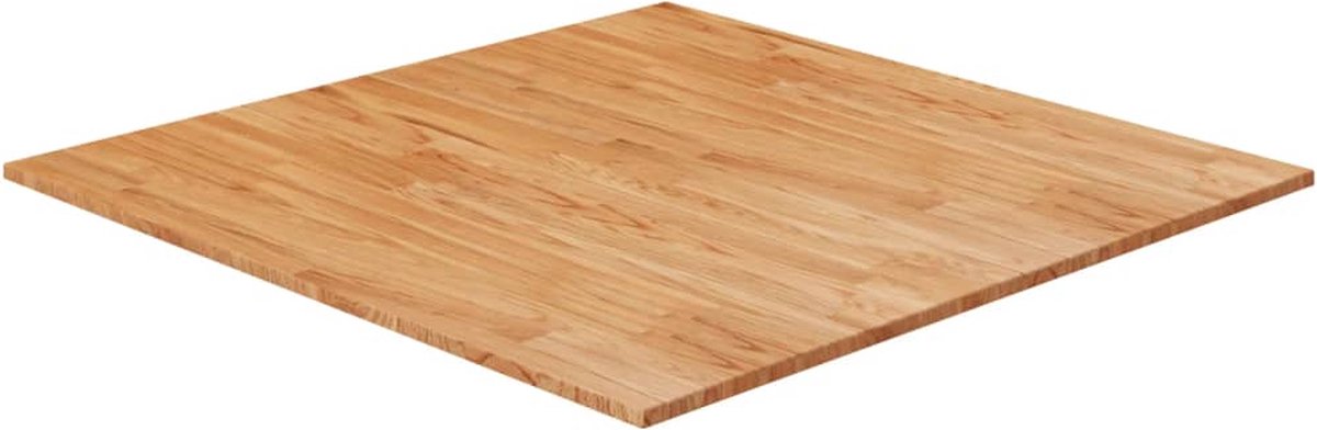 Vidaxl Tafelblad Vierkant 90x90x2,5 Cm Massief Eiken Licht - Bruin