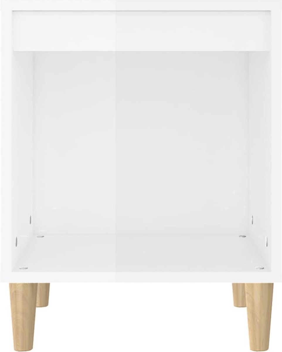 Vidaxl Nachtkastjes 2 St 40x35x50 Cm Hoogglans Wit