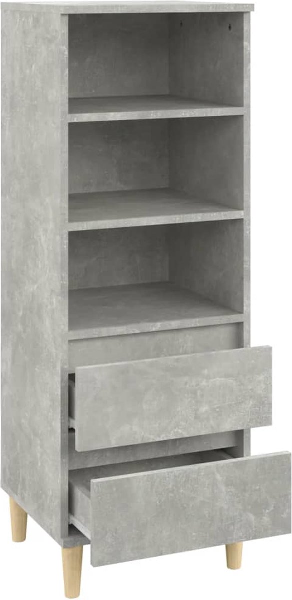Vidaxl Hoge Kast 40x36x110 Cm Bewerkt Hout Beton - Grijs