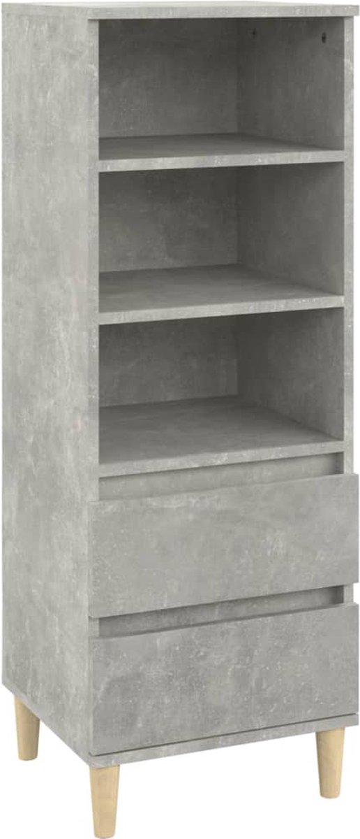 Vidaxl Hoge Kast 40x36x110 Cm Bewerkt Hout Beton - Grijs