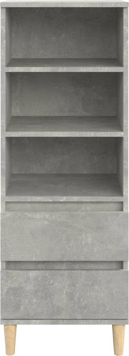 Vidaxl Hoge Kast 40x36x110 Cm Bewerkt Hout Beton - Grijs