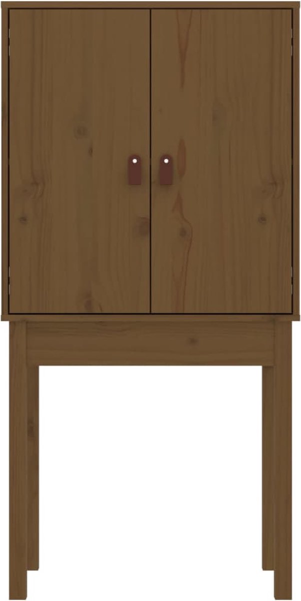 Vidaxl Hoge Kast 60x40x120 Cm Massief Grenenhout Honing - Bruin