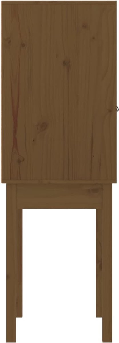 Vidaxl Hoge Kast 60x40x120 Cm Massief Grenenhout Honing - Bruin