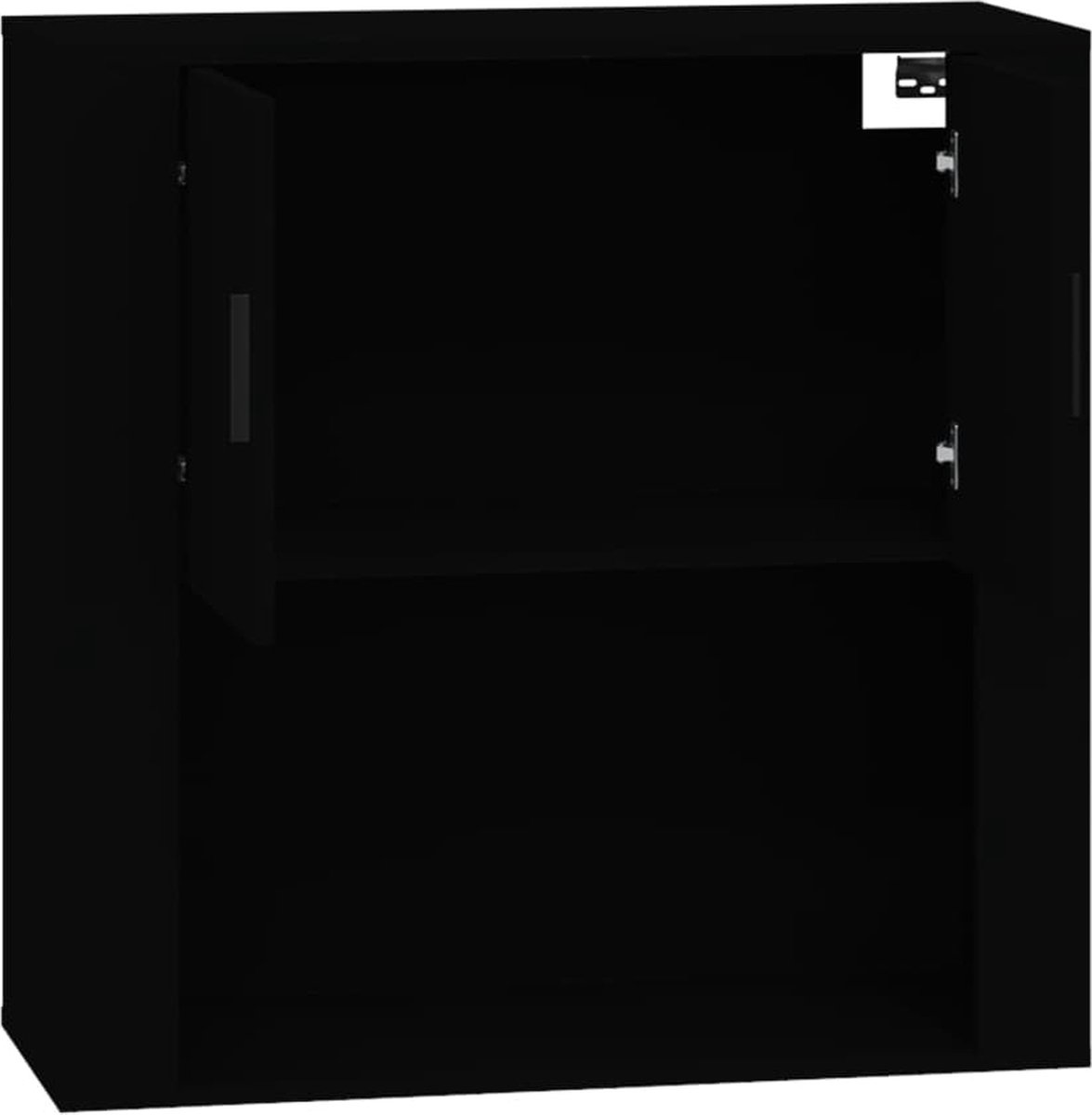 Vidaxl Wandkast 80x33x80 Cm Bewerkt Hout - Zwart
