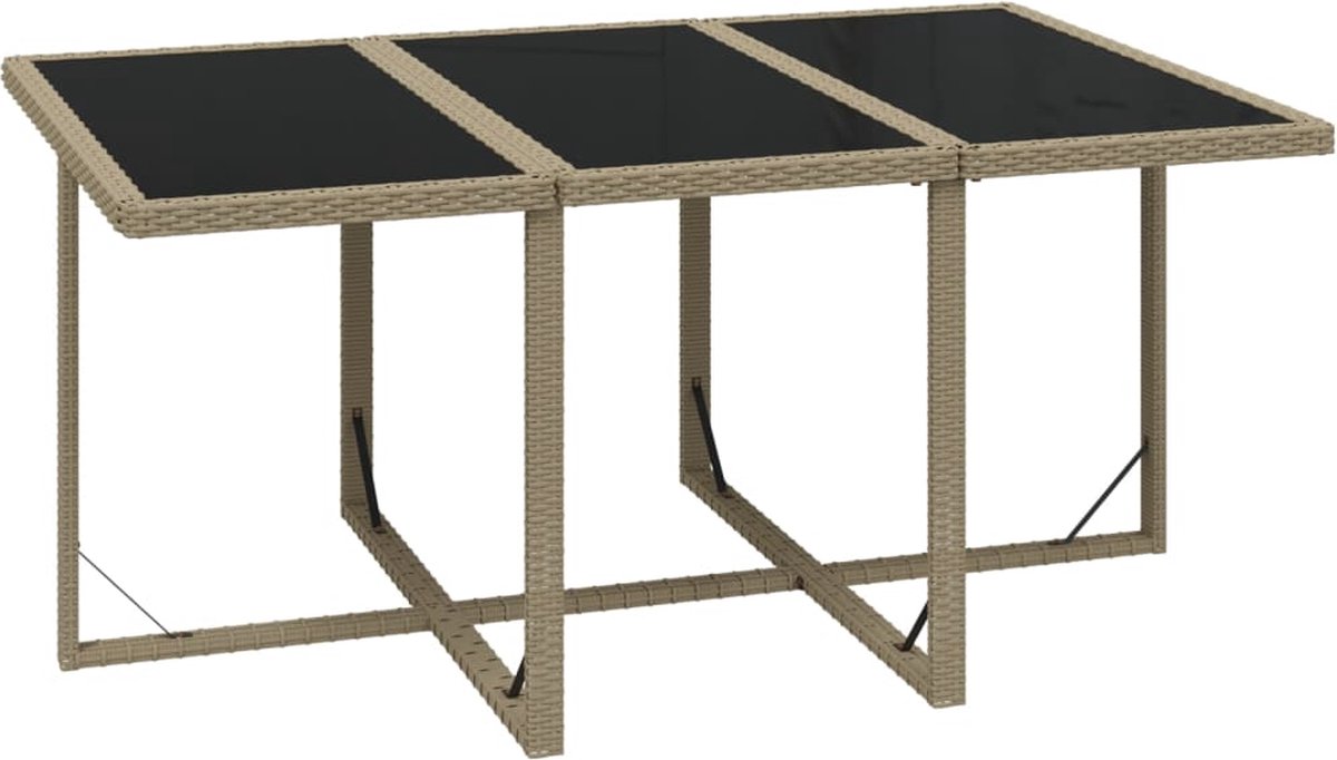 Vidaxl 7-delige Tuinset Met Kussens Poly Rattan - Beige