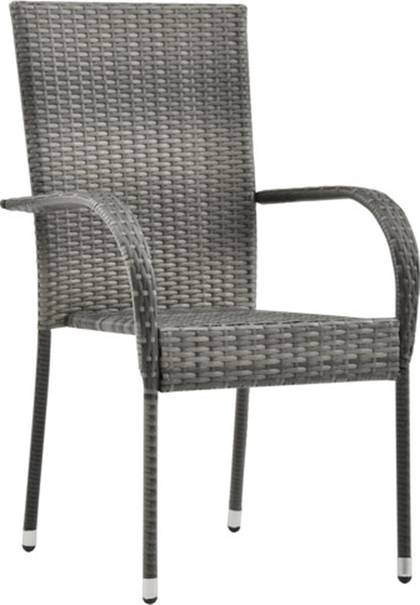 Vidaxl 7-delige Tuinset En Zwart - Grijs