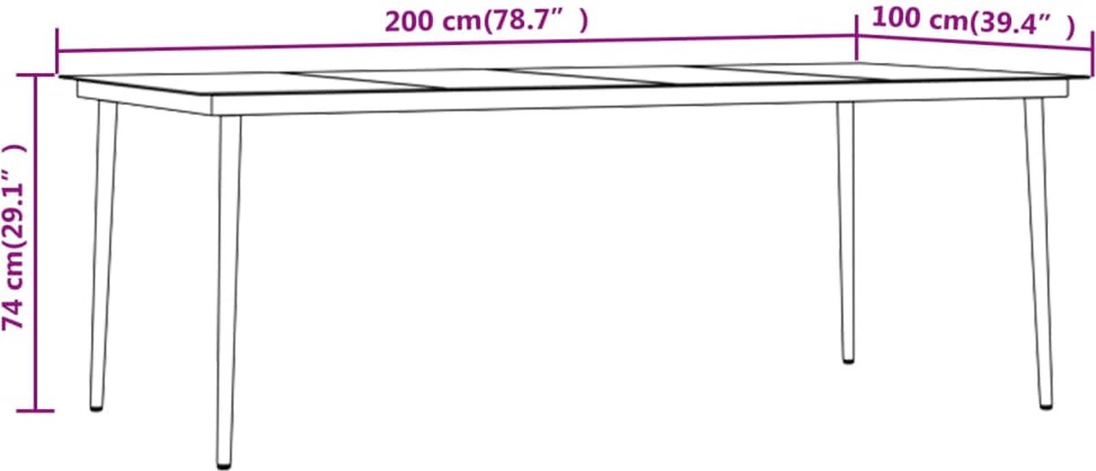 Vidaxl 7-delige Tuinset En Zwart - Grijs