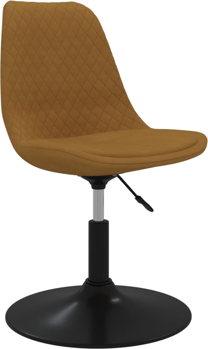 Vidaxl Eetkamerstoelen Draaibaar 2 St Fluweel - Bruin