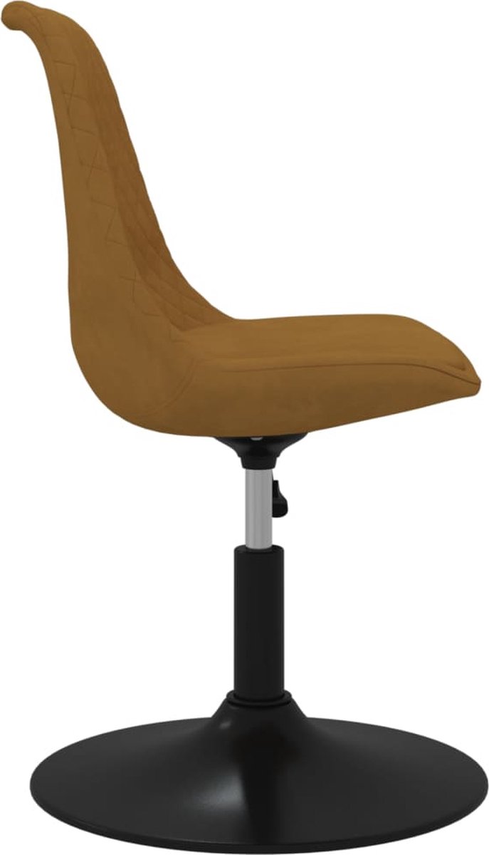 Vidaxl Eetkamerstoelen Draaibaar 2 St Fluweel - Bruin