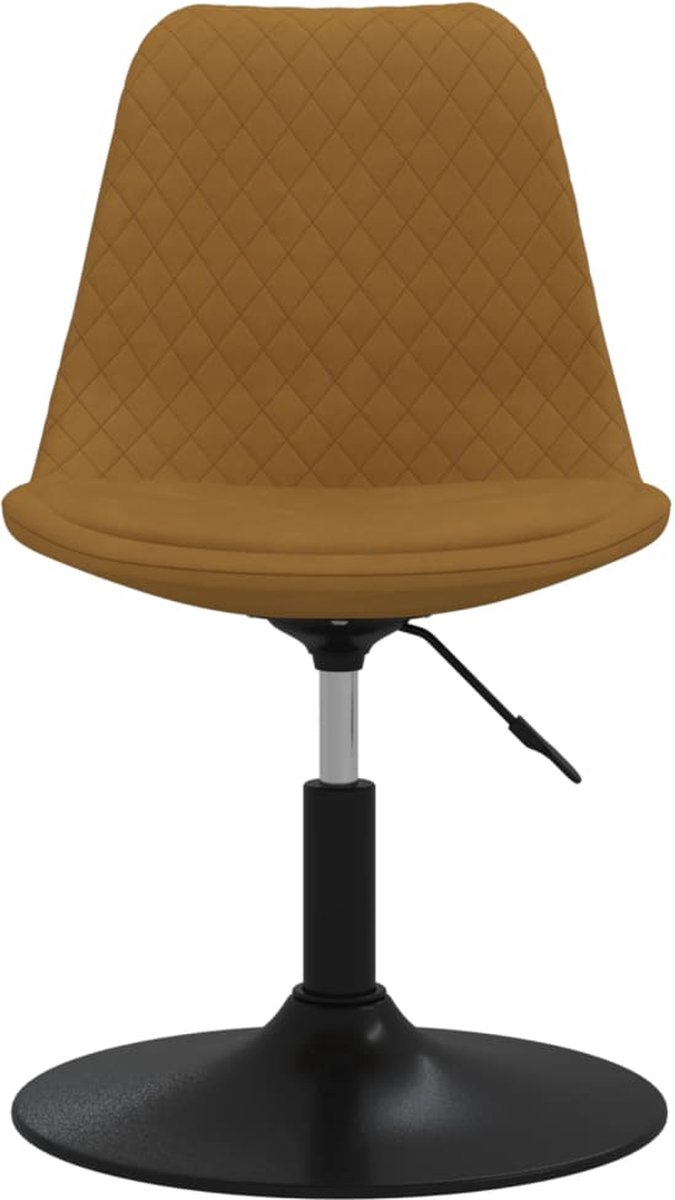 Vidaxl Eetkamerstoelen Draaibaar 2 St Fluweel - Bruin