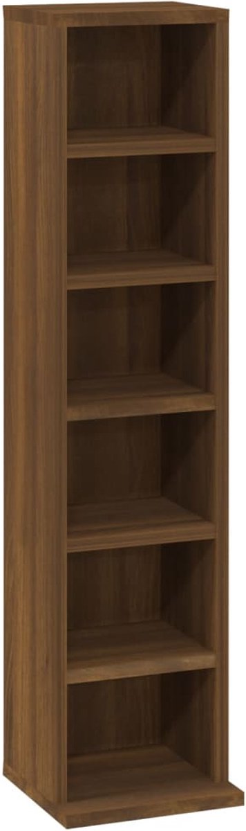 Vidaxl Cd-kast 21x20x88 Cm Bewerkt Houteikenkleurig - Bruin