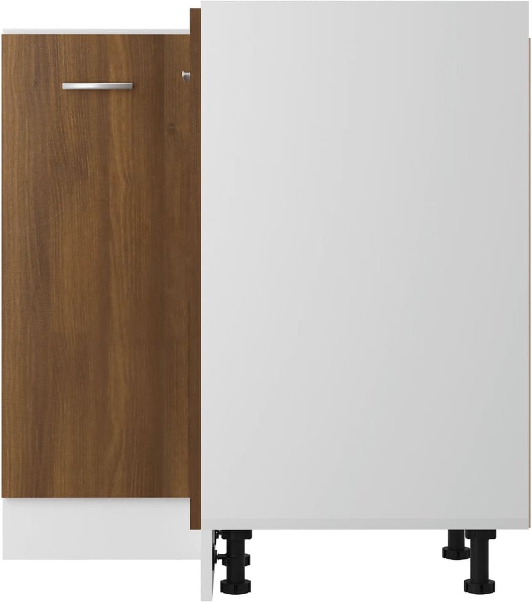 Vidaxl Keukenkastje 75,5x75,5x80,5 Cm Bewerkt Houteikenkleurig - Bruin