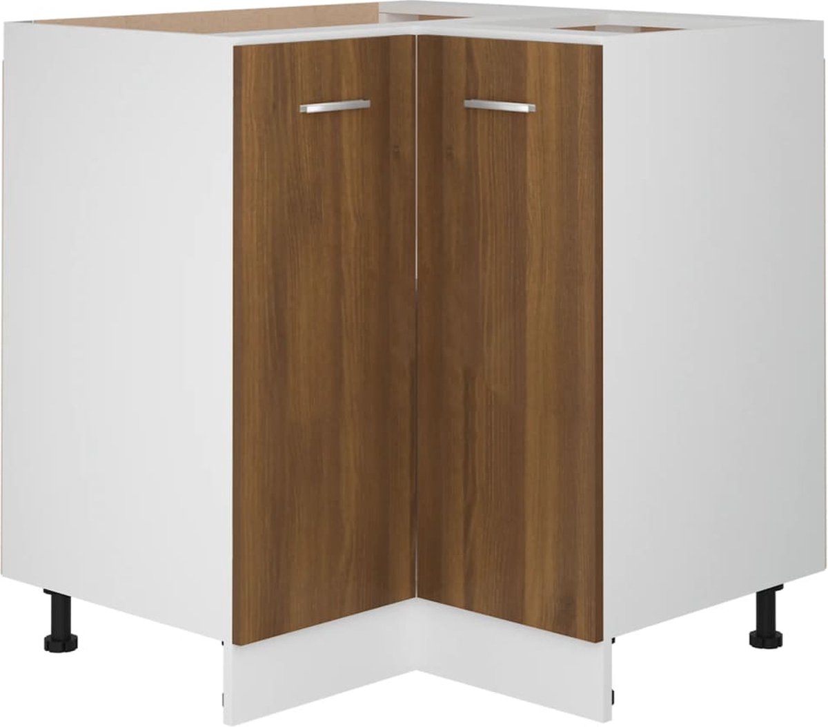 Vidaxl Keukenkastje 75,5x75,5x80,5 Cm Bewerkt Houteikenkleurig - Bruin