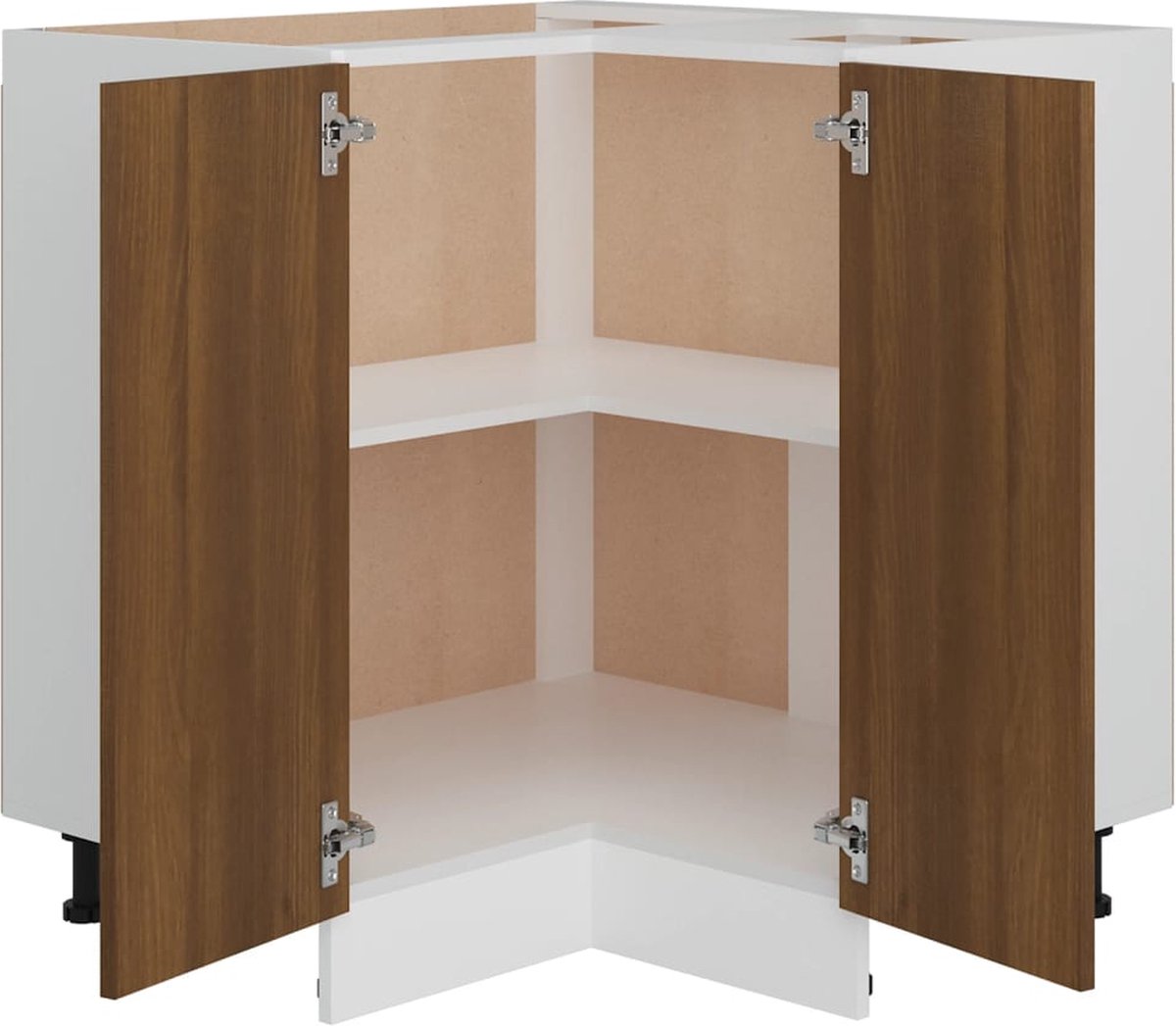 Vidaxl Keukenkastje 75,5x75,5x80,5 Cm Bewerkt Houteikenkleurig - Bruin