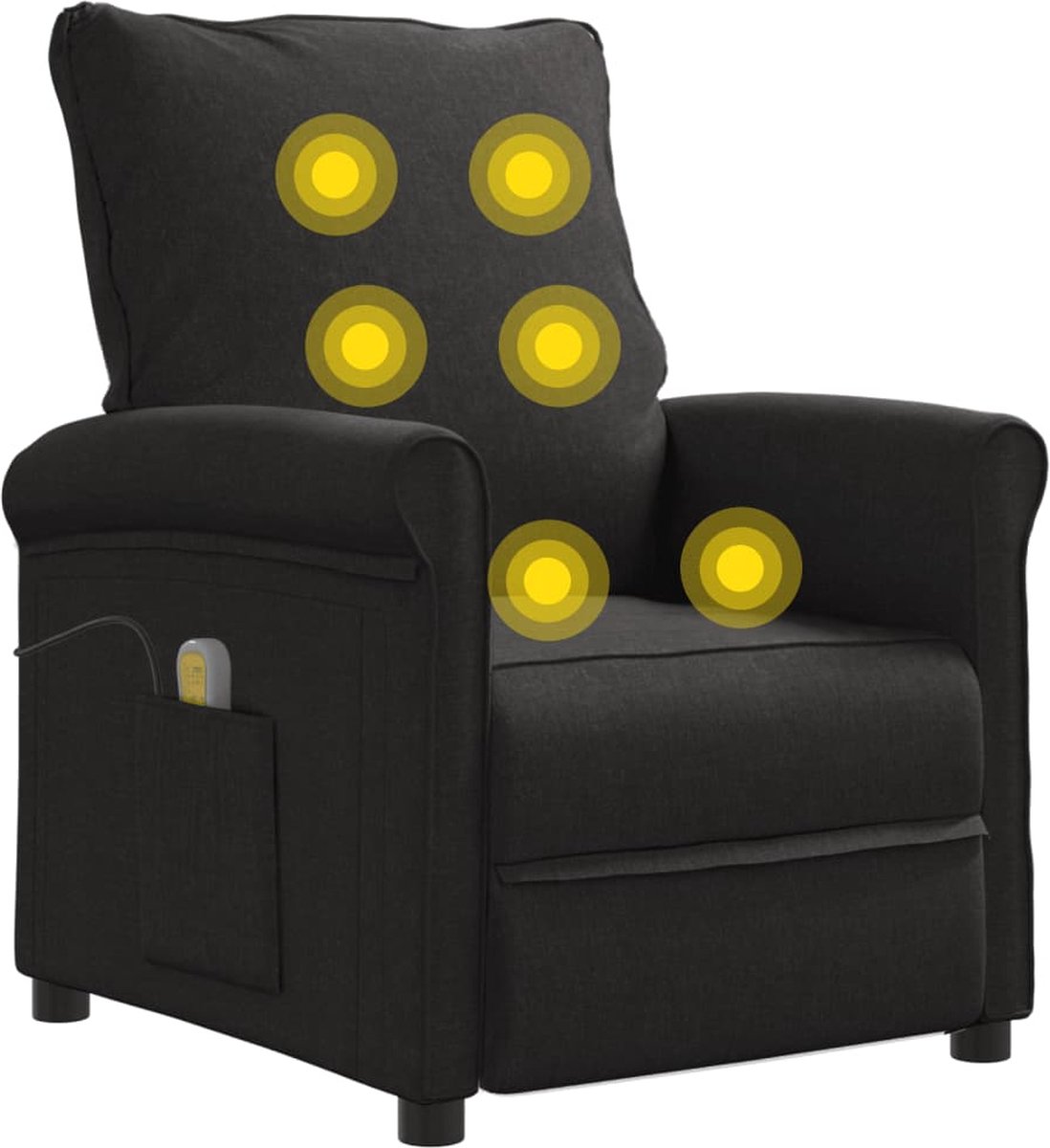 Vidaxl Massagestoel Verstelbaar Stof - Zwart