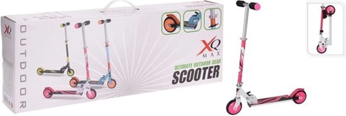 XQ Max Step Inklapbaar Met Voetrem En Wit - Roze