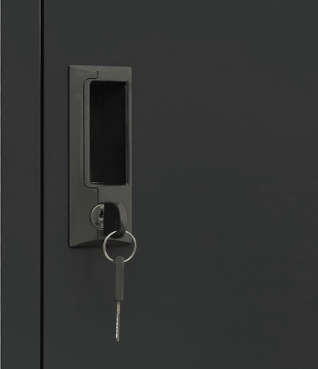 Vidaxl Lockerkast 38x45x180 Cm Staal Antracietkleurig