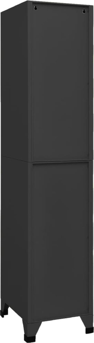 Vidaxl Lockerkast 38x45x180 Cm Staal Antracietkleurig