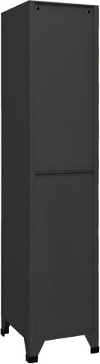 Vidaxl Lockerkast 38x45x180 Cm Staal Antracietkleurig