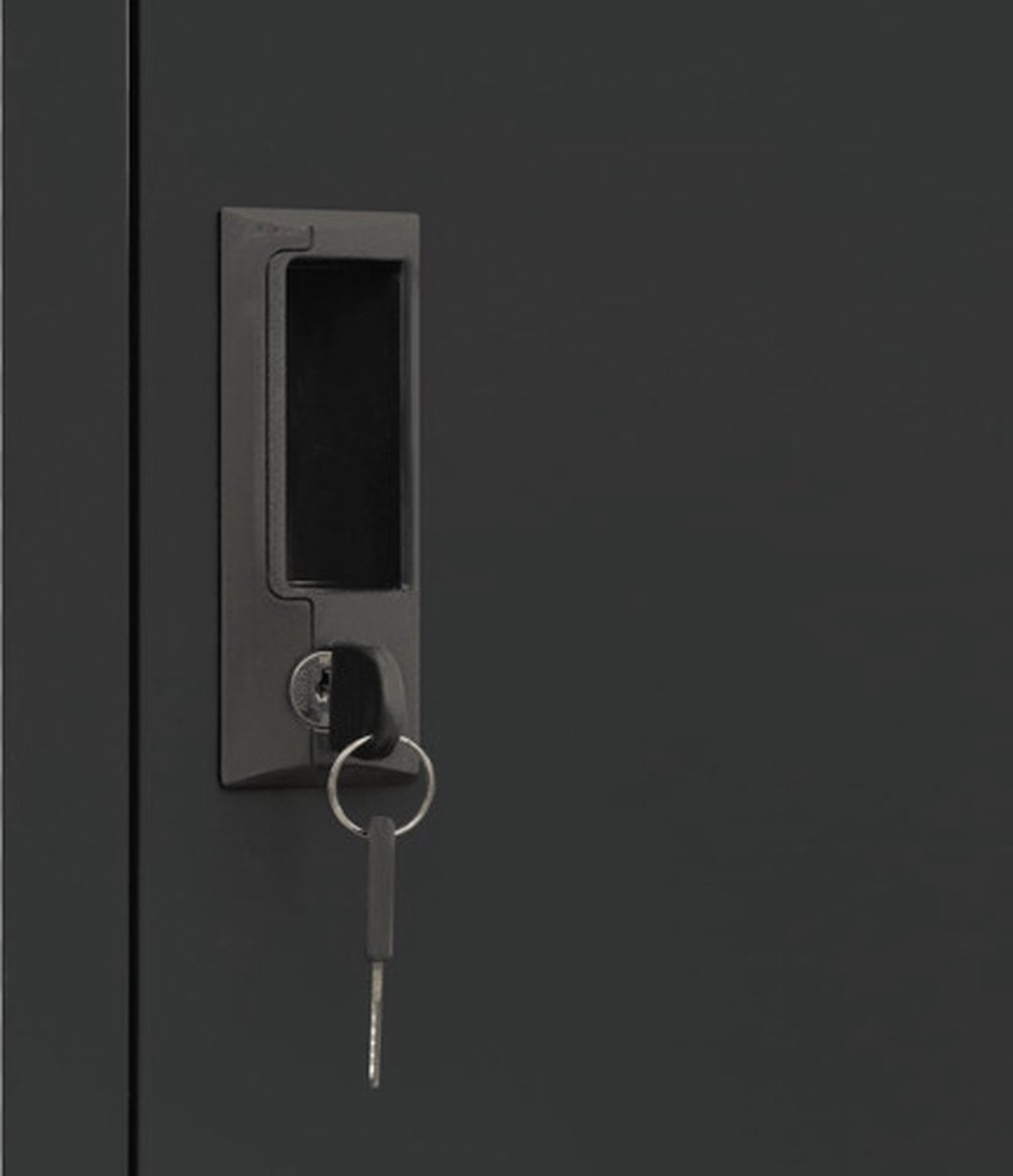 Vidaxl Lockerkast 38x45x180 Cm Staal Antracietkleurig