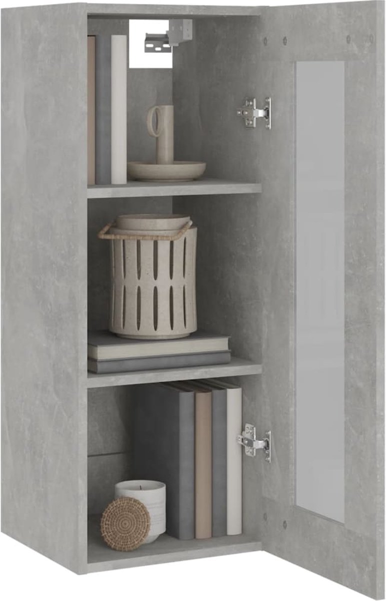 Vidaxl Hangkast 34,5x34x90 Cm Beton - Grijs