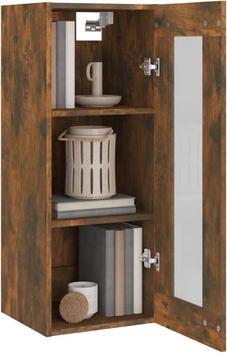 Vidaxl Hangkast 34,5x34x90 Cm Gerookt Eikenkleurig - Bruin