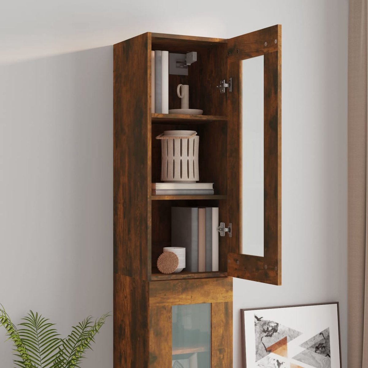 Vidaxl Hangkast 34,5x34x90 Cm Gerookt Eikenkleurig - Bruin