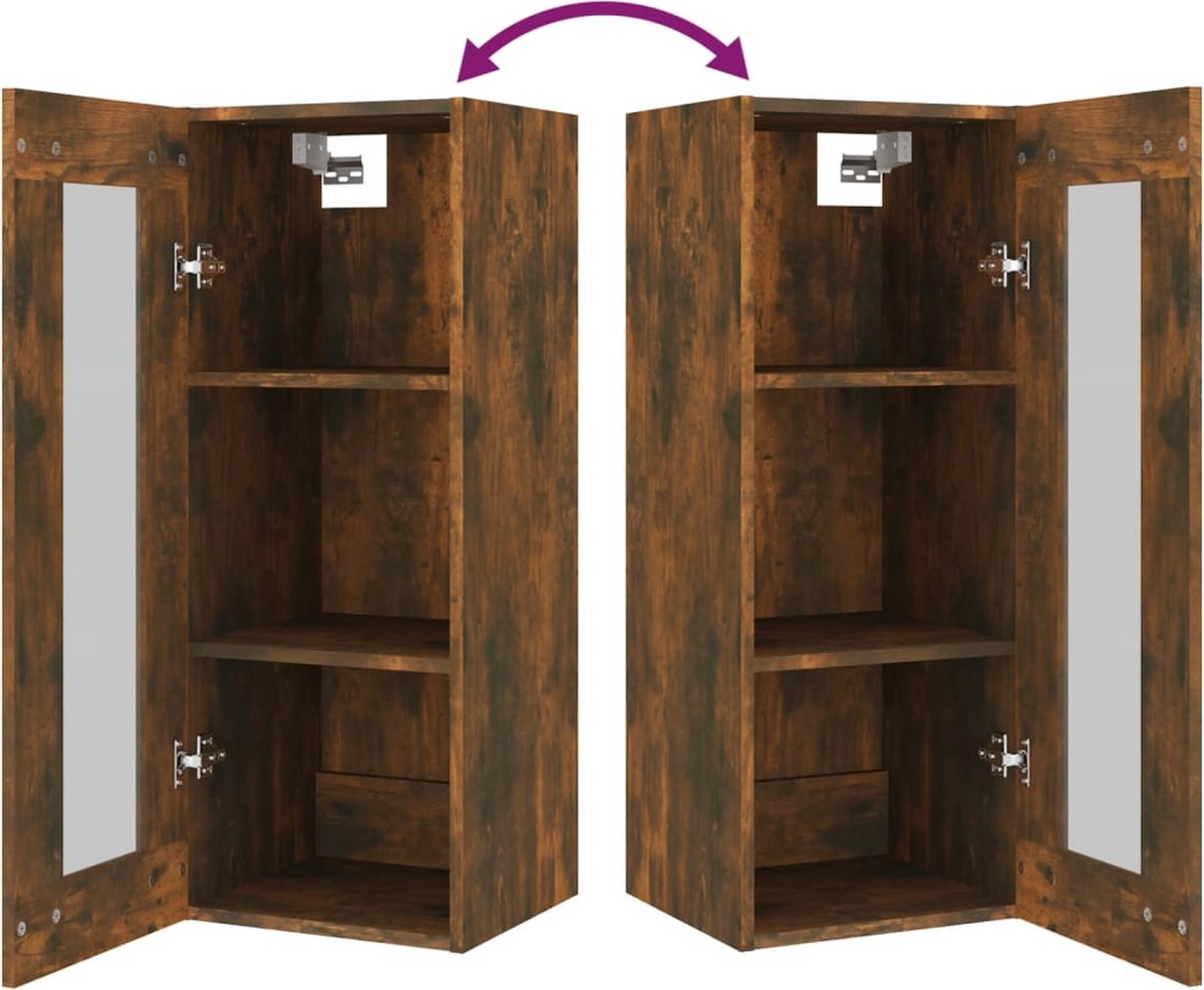 Vidaxl Hangkast 34,5x34x90 Cm Gerookt Eikenkleurig - Bruin